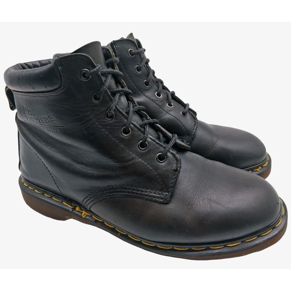 Dr Martens Boots Mens US 12 UK 11 Brown Leather Made England Combat Ankle Boots